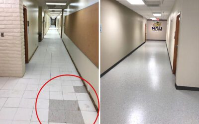 Piso Paviflex desgastado ou remendado? Você não precisa trocar!